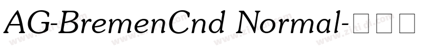 AG-BremenCnd Normal字体转换